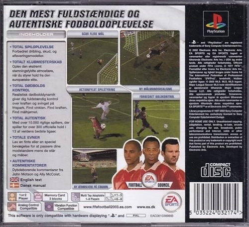 FIFA Football 2003 - PS1 (B Grade) (Genbrug)